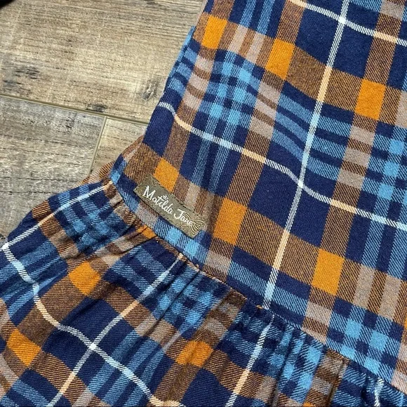 Matilda Jane General Store Plaid Tunic Blue Orange - Picture 7 of 12